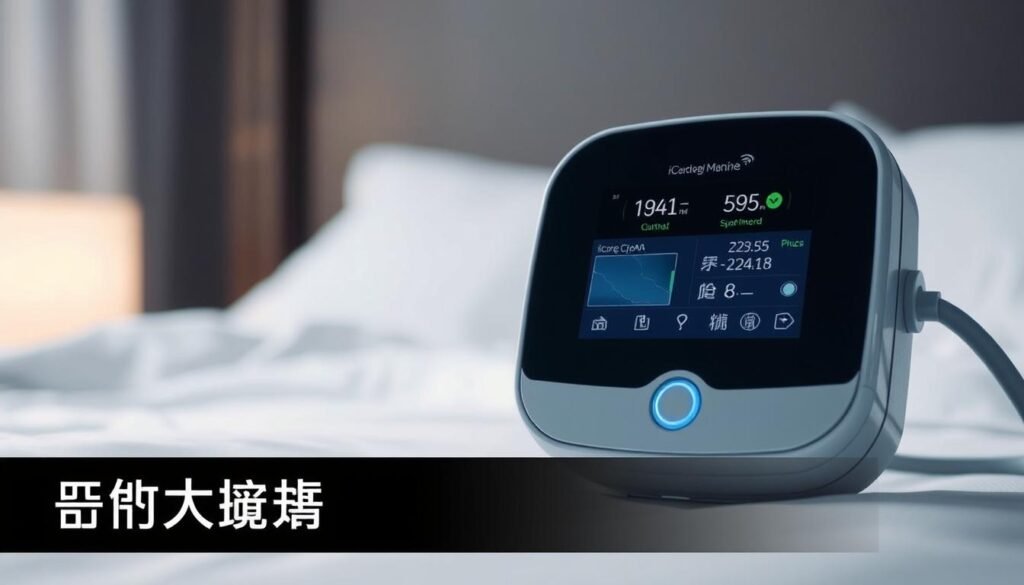 A well-lit, high-resolution close-up shot of an iCareCPAP sleep apnea machine, showcasing its sleek, modern design and user-friendly interface. The machine is positioned in the foreground, with a soft, blurred background that evokes a sense of tranquility and relaxation. The image should convey the machine's ability to effectively treat sleep apnea, providing a visual representation of the "睡眠呼吸機治療效果" section of the article. A well-lit, high-resolution close-up shot of an iCareCPAP sleep apnea machine, showcasing its sleek, modern design and user-friendly interface. The machine is positioned in the foreground, with a soft, blurred background that evokes a sense of tranquility and relaxation. The image should convey the machine's ability to effectively treat sleep apnea, providing a visual representation of the "睡眠呼吸機治療效果" section of the article.