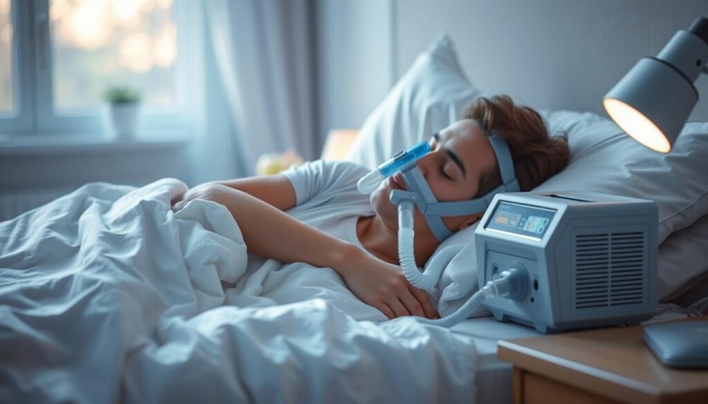 生成圖片：睡眠呼吸機治療睡眠窒息症
